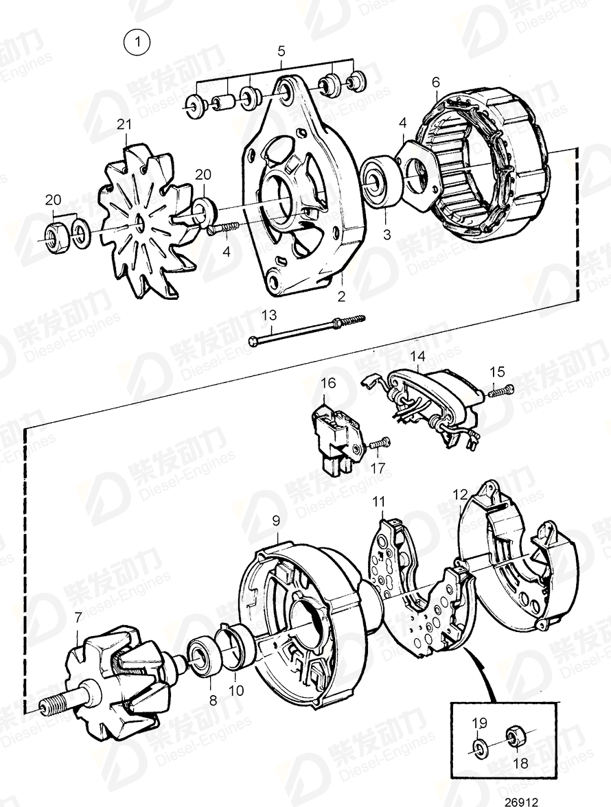 volvo penta Bearing carrier 847709 Drawing volvo penta Bearing carrier 847709 Drawing
